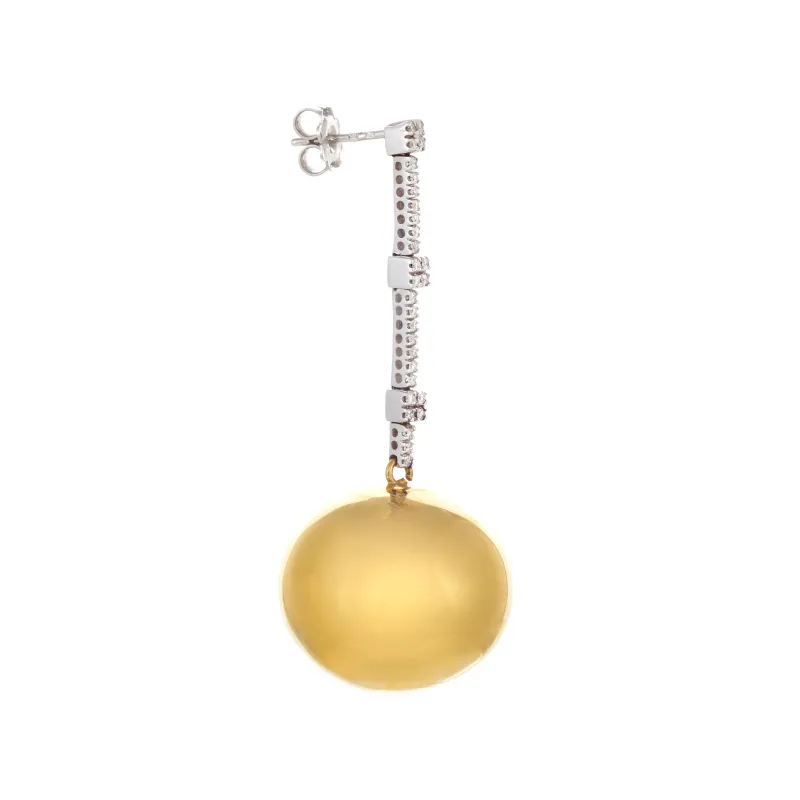 Marcolino Brinco Ouro Amarelo com Diamantes PRG0867B