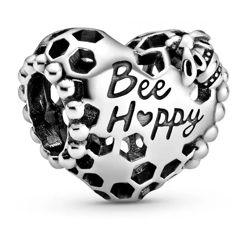 Pandora Bee Happy Honeycomb Heart Charm 798769C00