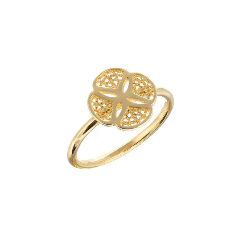 Eleutério Anel Blossom Ouro Amarelo ANOA0214