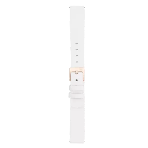 Imagem Pulseira Couro Branco Fivela Dourado 16mm