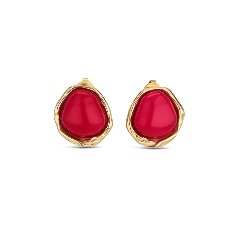 One ONE Red Flame Earrings OJRDE02G