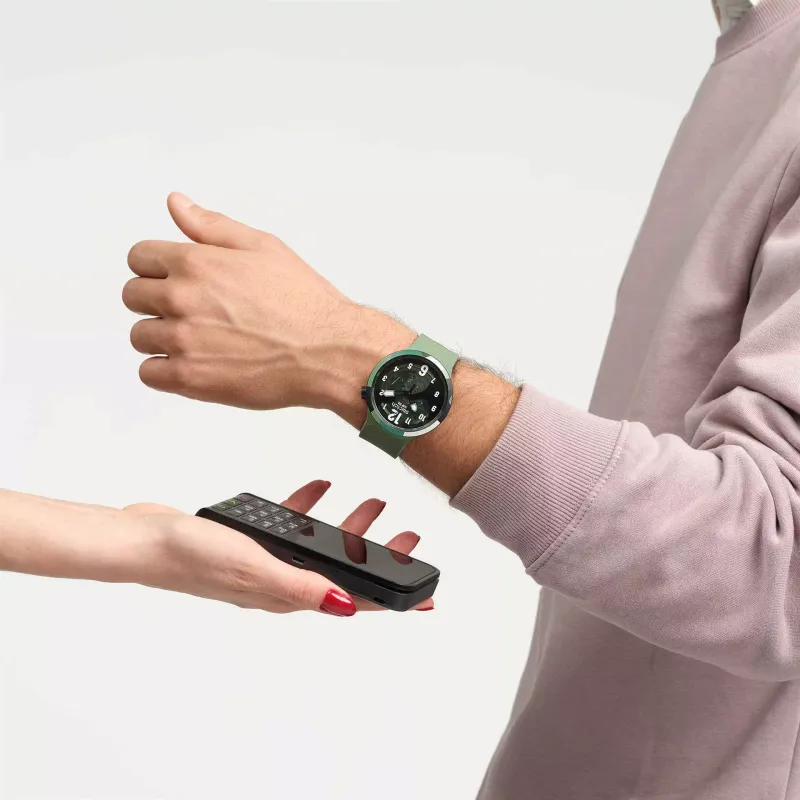 Swatch LOOK RIGHT THRU GREEN PAY! SB05G108-5300