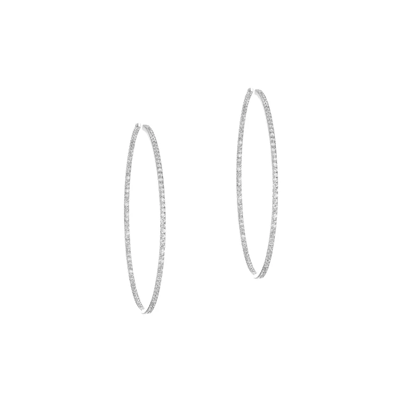 Messika Brincos New Gatsby Ouro Branco com Diamantes MEK.09.BR.4686.WG