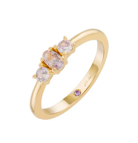 ANEL UNIKE MIA ROSE 3 STONES LAVENDER GOLD T14              