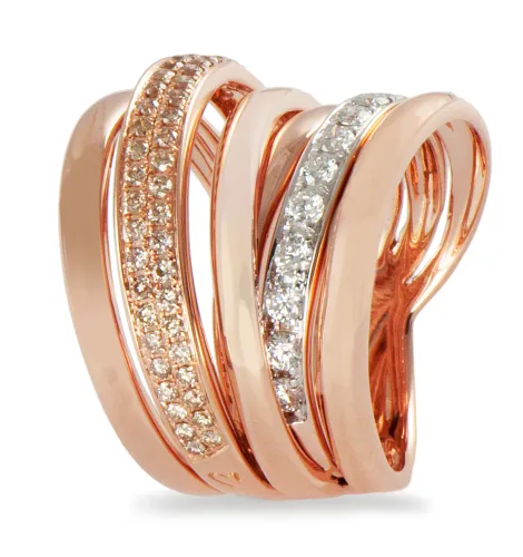 Imagem Anel K Di Kuore Au750,13.57Gr,48Dia 0.39Ct,11 0.36