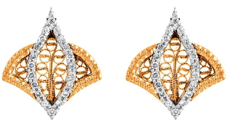 Eleutério Yellow Gold Earrings with Black Ruthenium BROA0196