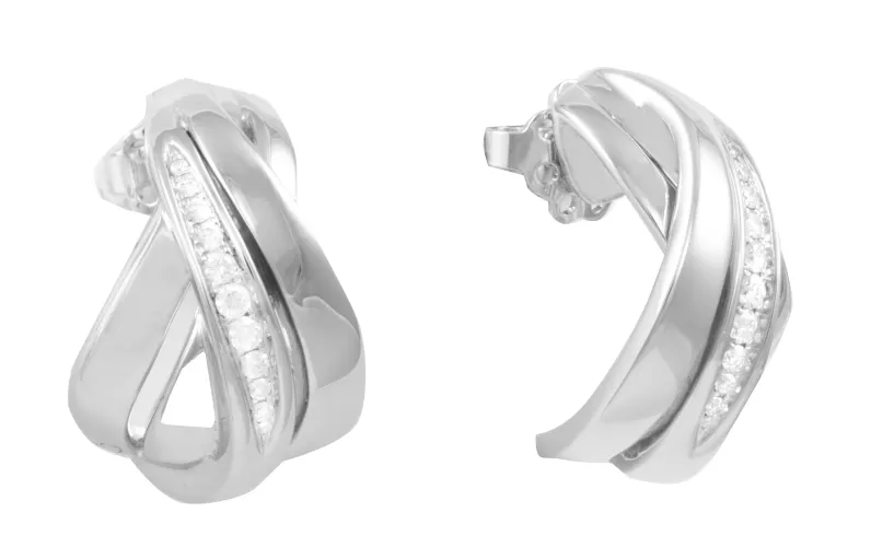 Image Earings with Diamonds