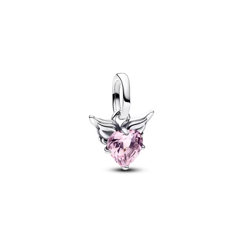 Pandora Mini Heart Bead with Pink Details 793626C02