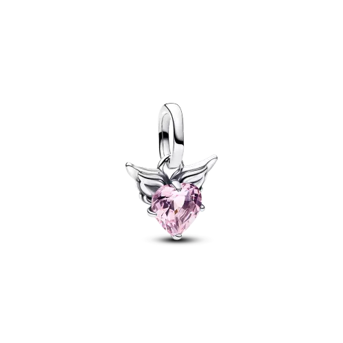 Image Mini Conta Coração com Detalhes em Rosa