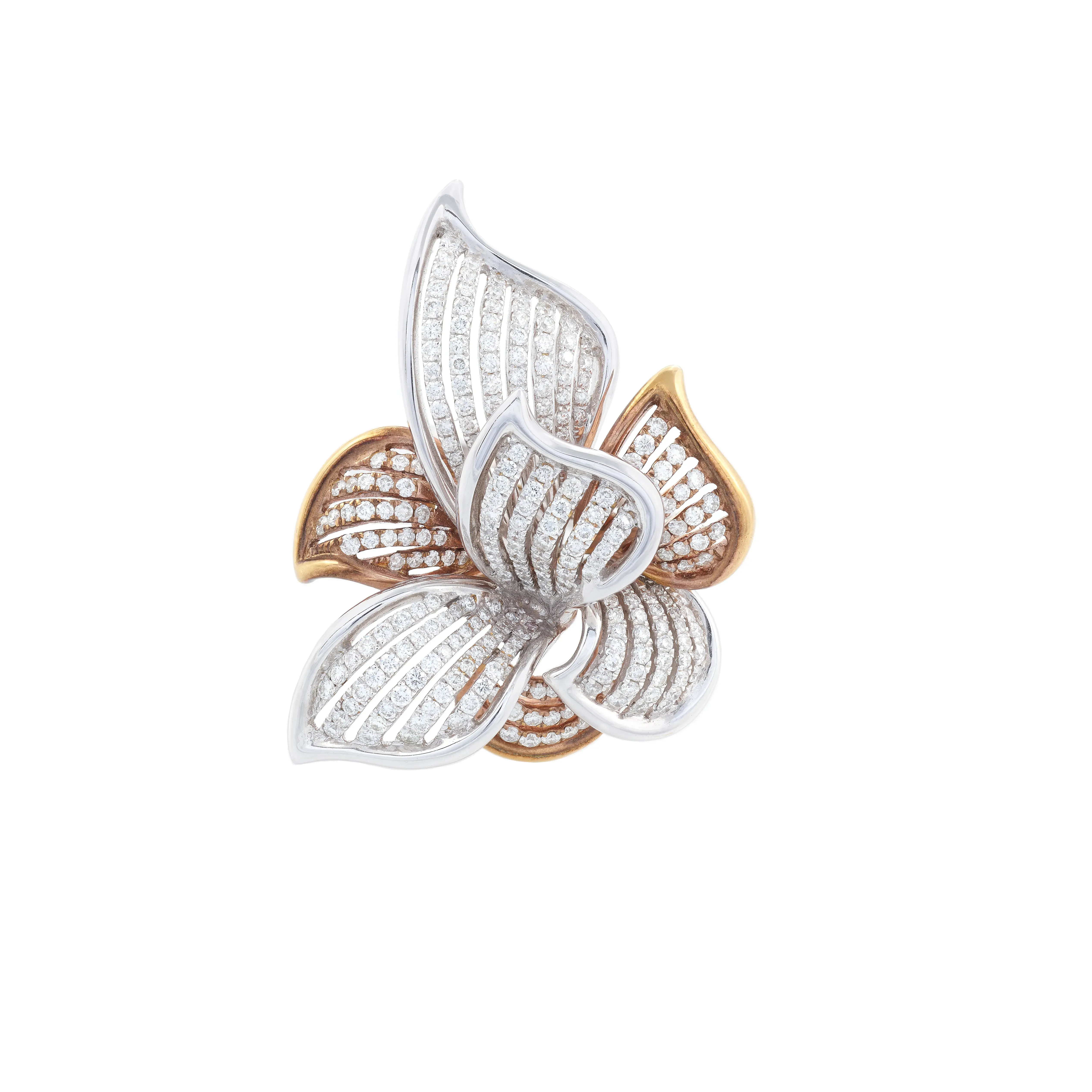 Imagem Anel Ouro Branco e Ouro Rosa