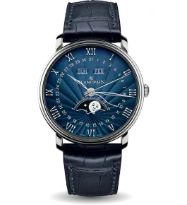 Blancpain Villeret Calendário completo Azul Ouro Branco