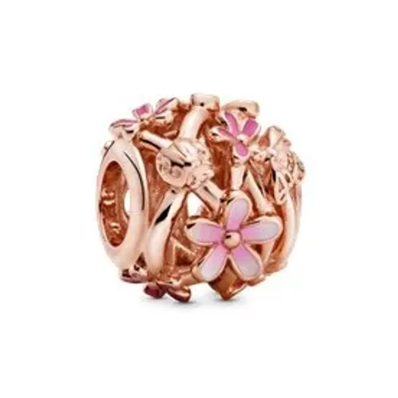 Pandora Openwork Pink Daisy Flower Charm 788772C01