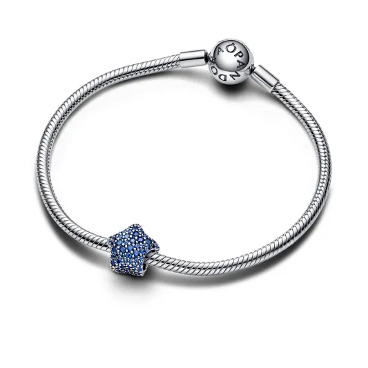 Pandora Star sterling silver charm with stellar blue crystal         793026C01