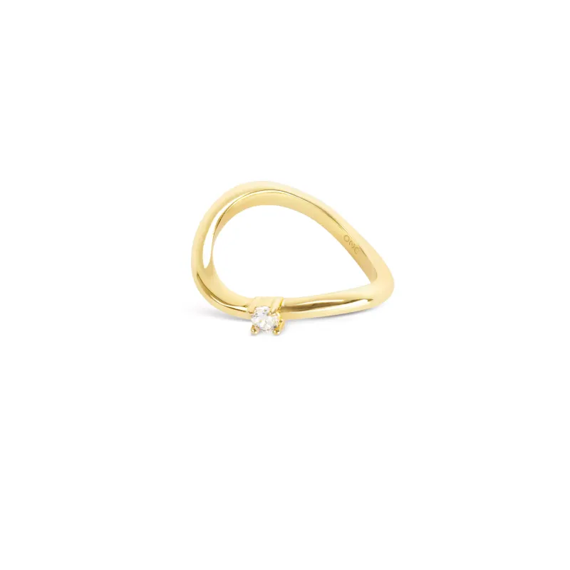 One Ring Infinity Solitaire Gold OJIFR02G-6
