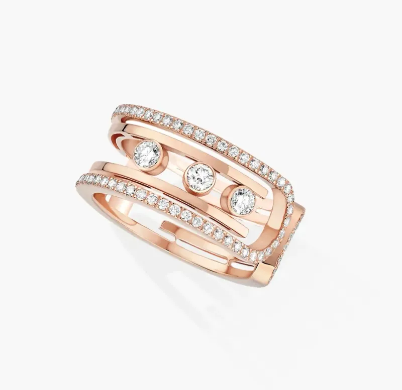 Messika Anel Move 10th Ouro Rosa com Diamantes MEK01AN11955PG54