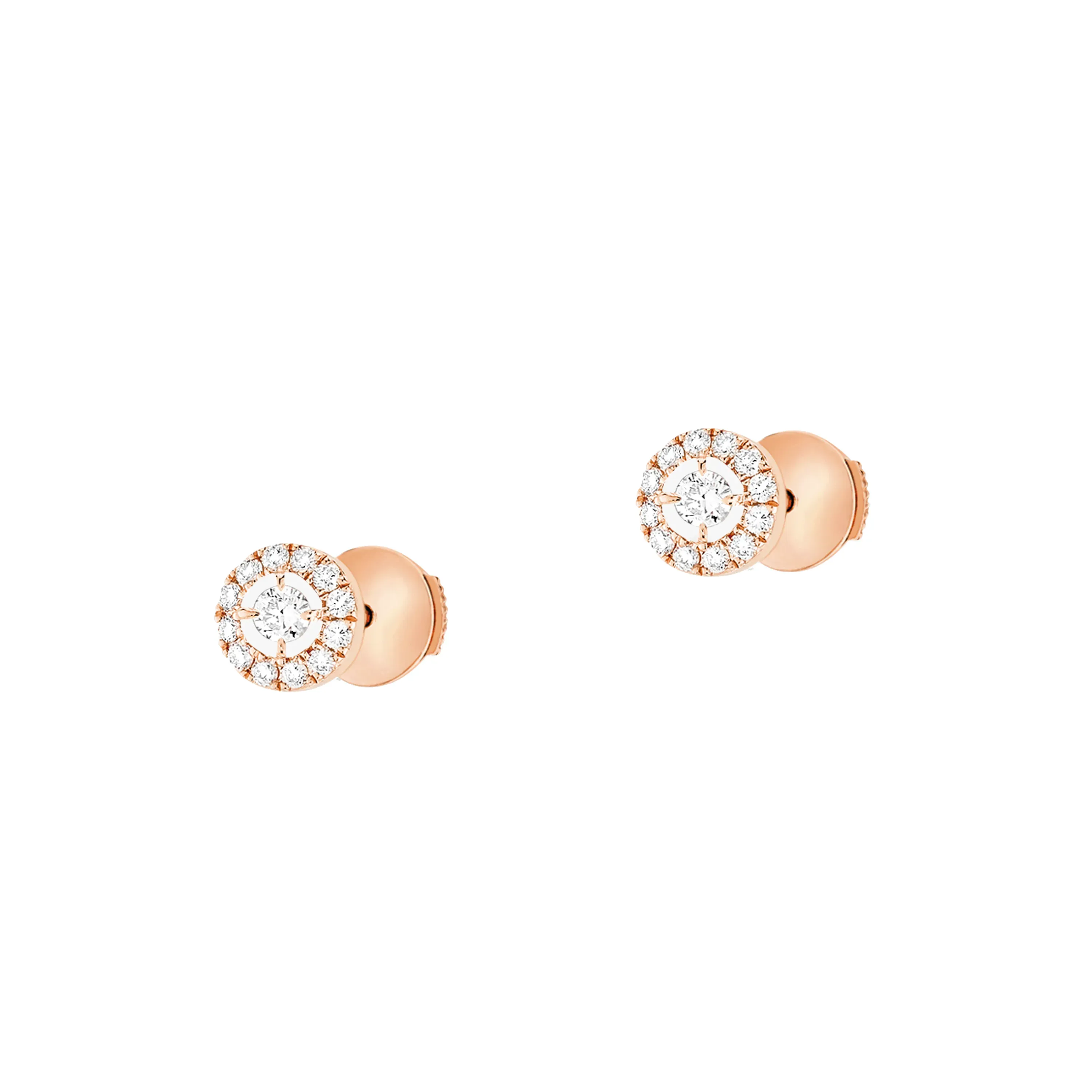 Image Rose Gold Earrings Rose Gold with Diamonds