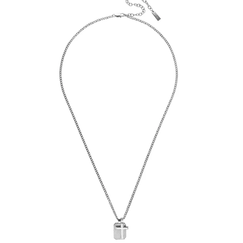 One ONE Men Guardian Steel Necklace OAMN5107SS