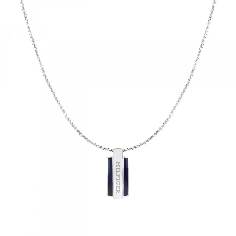 Tommy Hilfiger Silver Tag Necklace 2790599