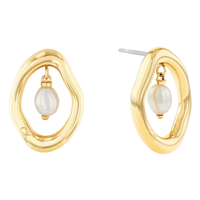 Calvin Klein Brincos em Dourado com Pérolas 35000562