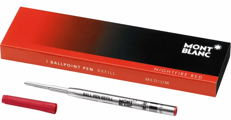 Montblanc Recargas Ballpoint Pen ´´M´´ 1X1 Nightfire Red 105152