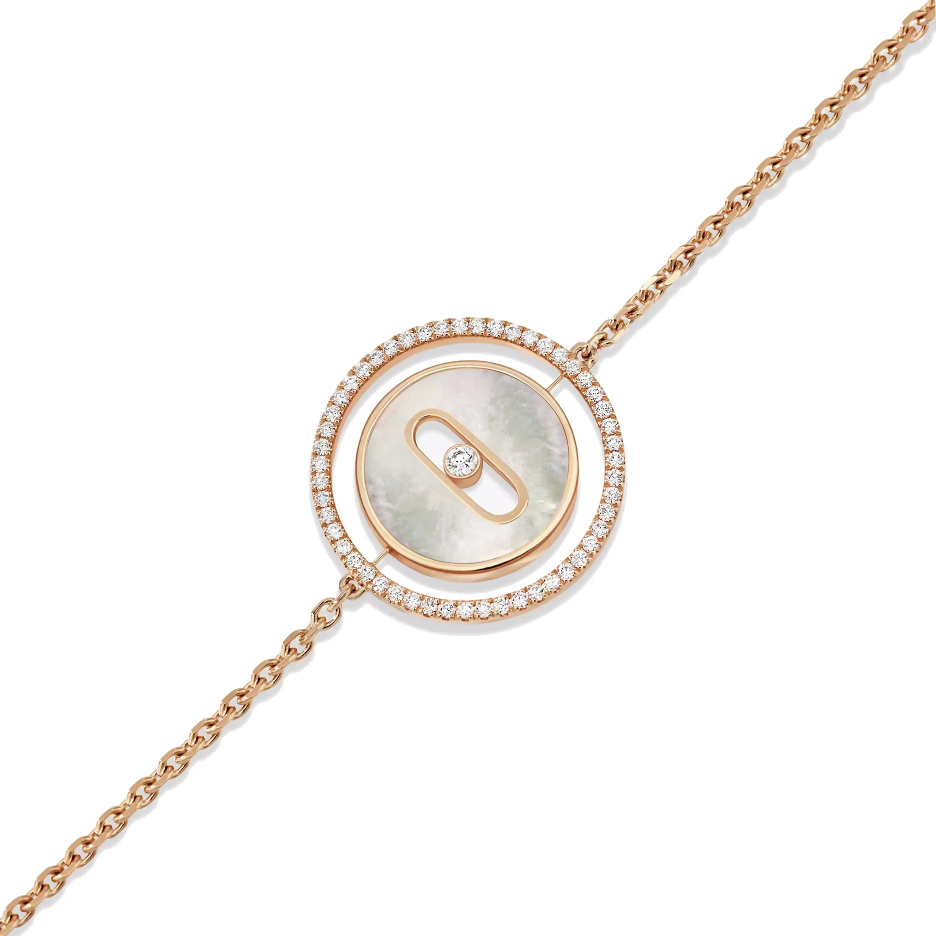 Pulseira Ouro Rosa com Diamantes