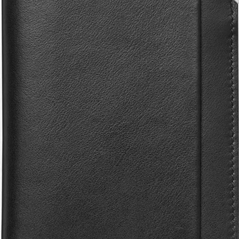 Montblanc Leather Meisterstuck Urban Vertical Wallet 6CC Black 124095