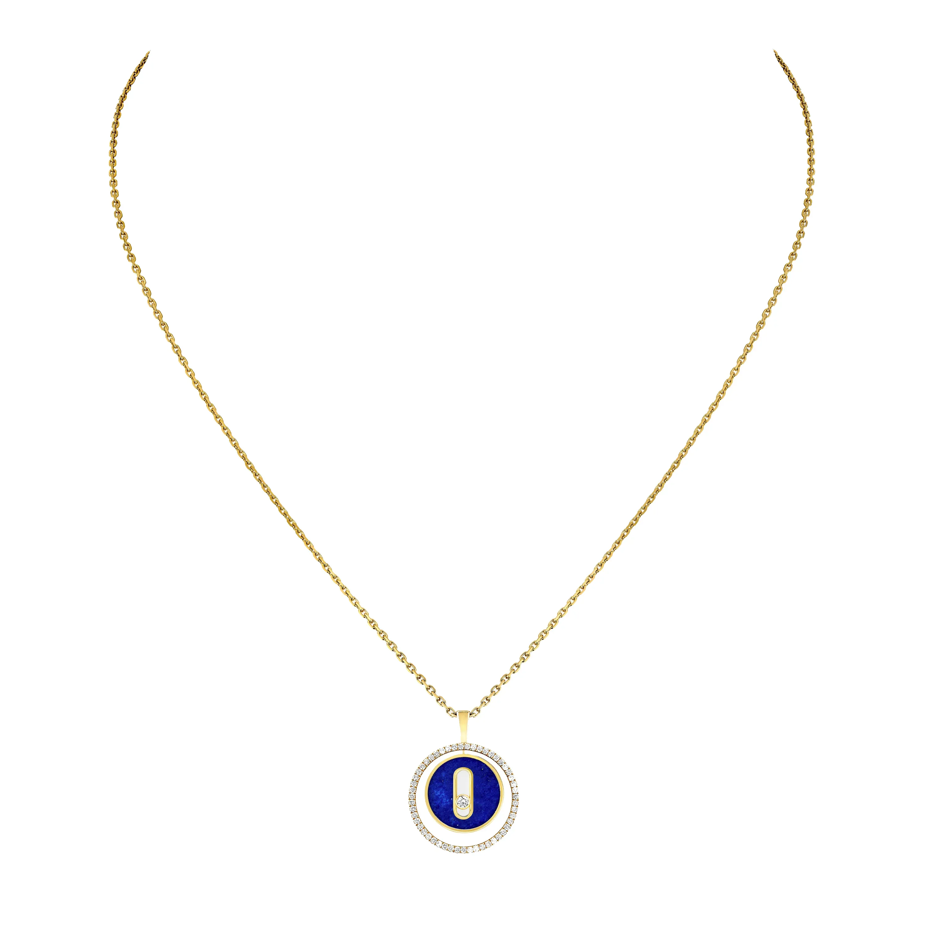 Imagem Colar Lucky Move Lapis Lazuli Ouro Amarelo com Diamantes