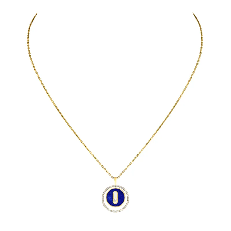 Messika Colar Lucky Move Lapis Lazuli Ouro Amarelo com Diamantes MEK.33.FI.11978.YG