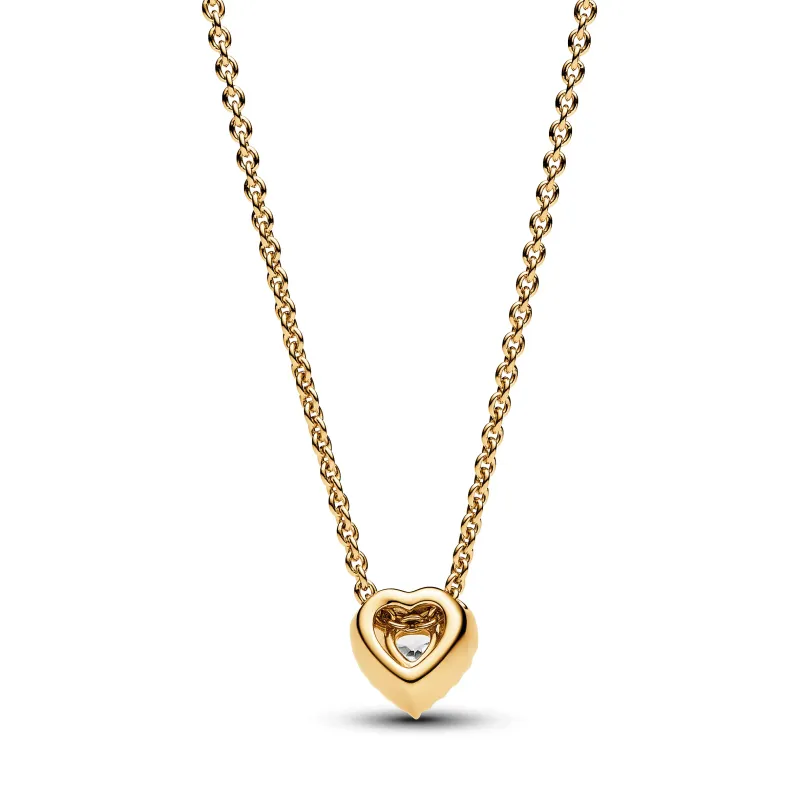 Pandora Heart 14k gold-plated collier with clear cubic zirconia 368425C01-45
