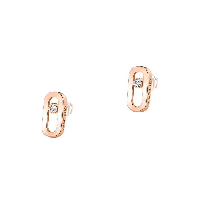 Messika Move Uno Plain Rose Gold Earrings MEK.43.BR.12305.PG