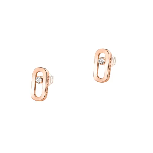 Image Move Uno Plain Rose Gold Earrings