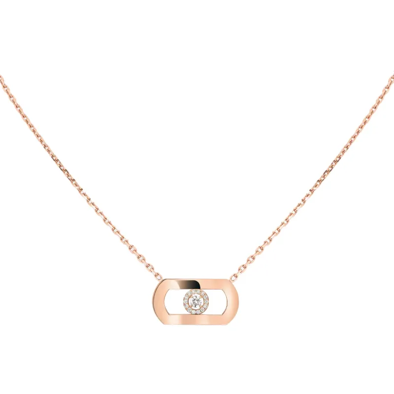 Messika So Move Diamond Necklace in Pink Gold MEK.02.FI.12944.PG