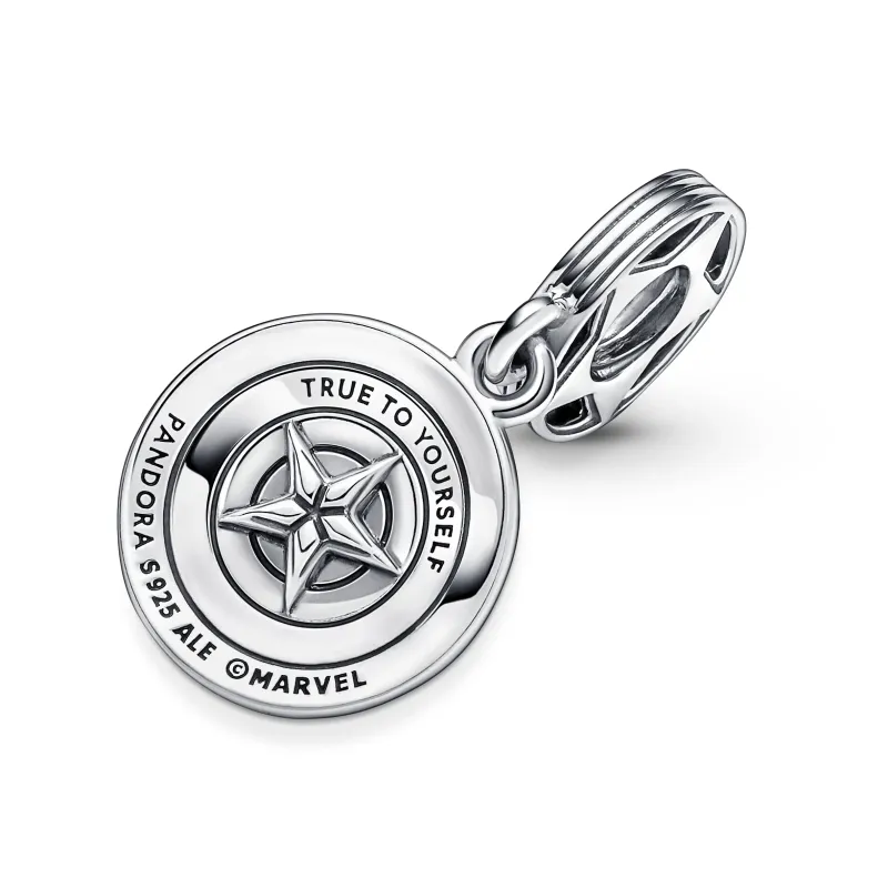 Pandora Marvel Captain America Shield sterling silver dangle 790780C01