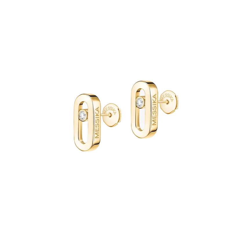 Messika Move Uno Diamond Stud Earrings in Yellow Gold MEK.43.BR.12305.YG