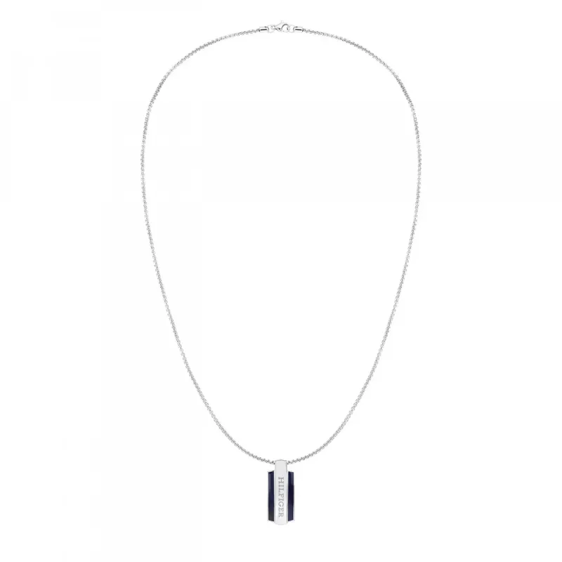 Tommy Hilfiger Silver Tag Necklace 2790599