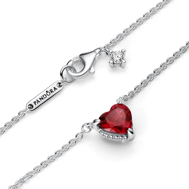 PANDORA Colar Sparkling Heart Halo 392542C01-45