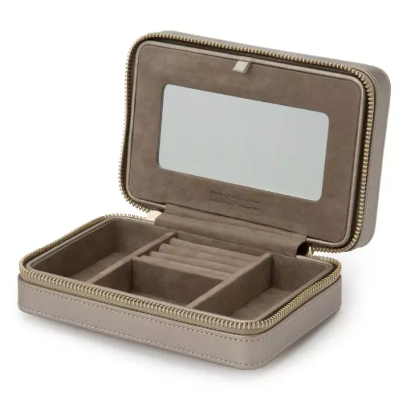 Wolf Porta Jóias Zip Pewter 213678