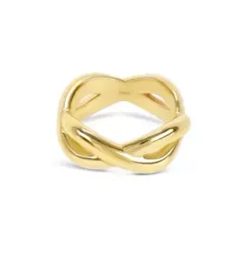 Anel Infinity Crossed Gold                                  