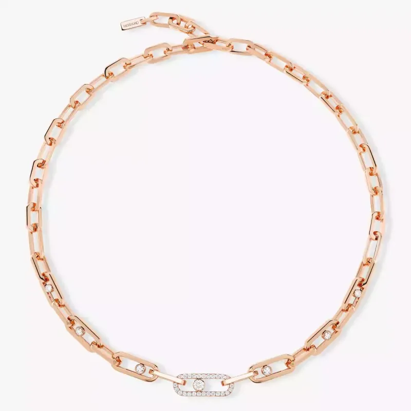 Messika Colar de Diamantes em Ouro Rosa FI.12853.PG