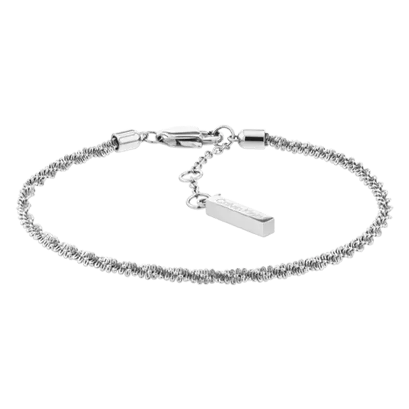 Calvin Klein Pulseira Dupla Prateada 35000947