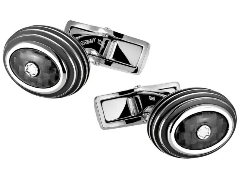 Montblanc Botões De Punho  Carbono Preto 111312