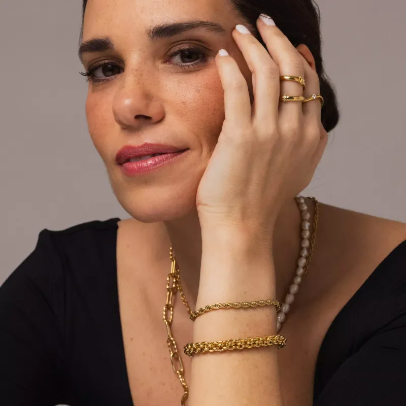 One Pulseira Beauty Gold OJBA12G