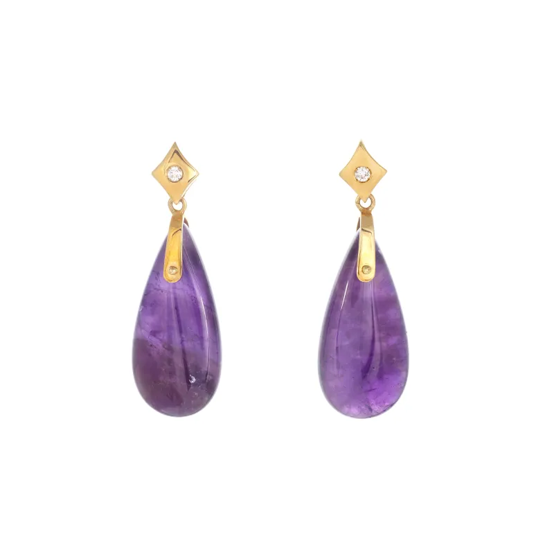 Marcolino Brincos Ouro Amarelo com Brilhantes 7032/7518