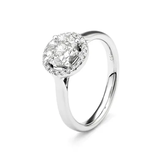 Marcolino White Gold Ring with Diamonds R0959207ZWA16G