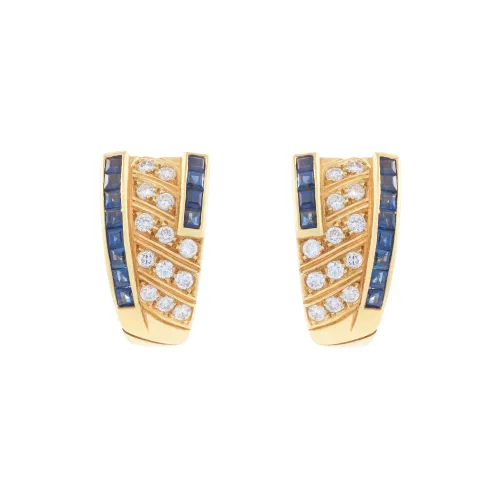 Image Earings Saphires and Diamants