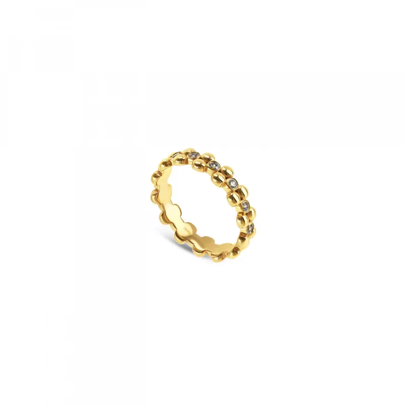 One Anel Infinity Crystal Gold OJIDR01G-7