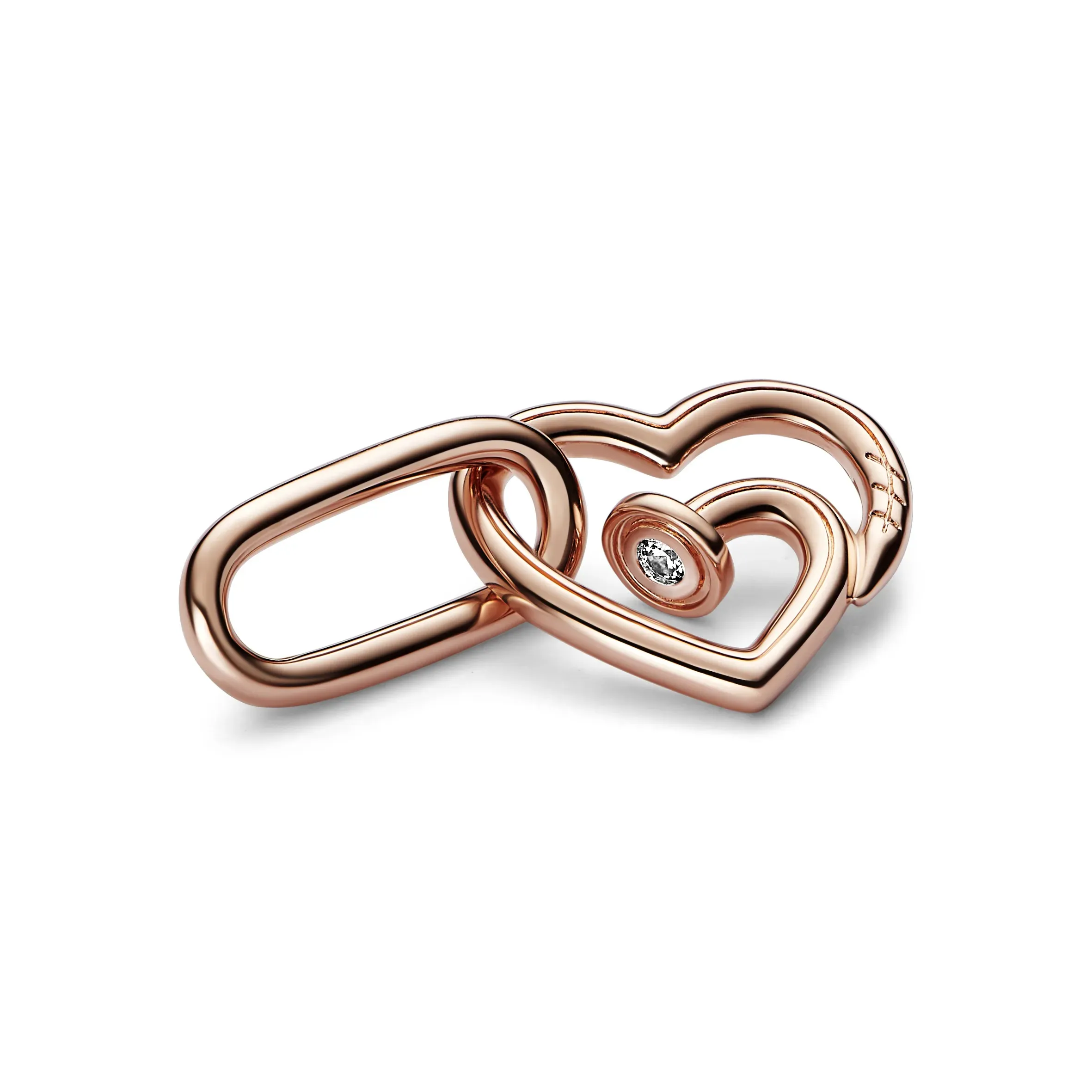 Pendente Link Coração Rosa                                  