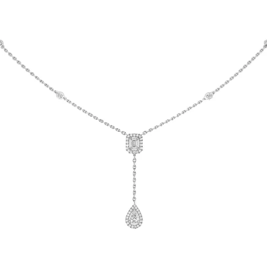 Messika White Gold Diamond Tie Necklace 0,10ct My Twin MEK.28.FI.06693.WG