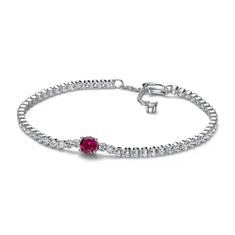 Pandora Pulseira Red Sparkling Round Pavé 592403C01-16