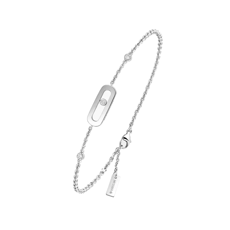 Messika Pulseira de diamantes em ouro branco Move Uno MEK.01.PU.10051.WG